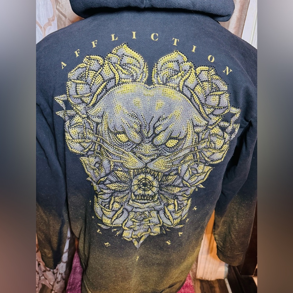 Affliction Black Label Live Fast Hoodie Mens XL